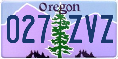 OR license plate 027ZVZ