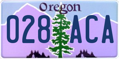 OR license plate 028ACA