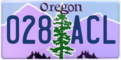 OR license plate 028ACL