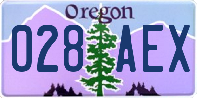 OR license plate 028AEX