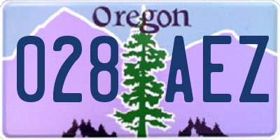 OR license plate 028AEZ