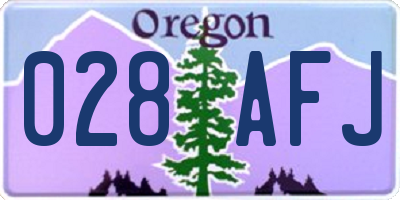 OR license plate 028AFJ