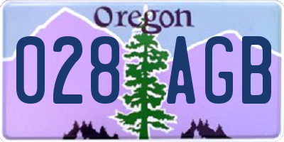 OR license plate 028AGB
