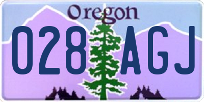 OR license plate 028AGJ