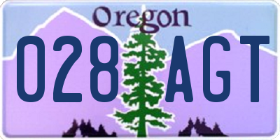 OR license plate 028AGT