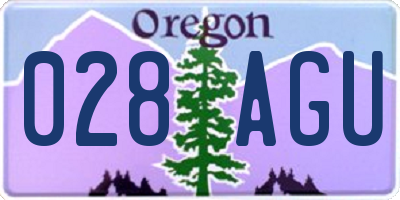 OR license plate 028AGU