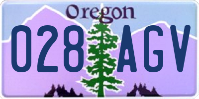 OR license plate 028AGV