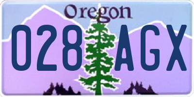 OR license plate 028AGX