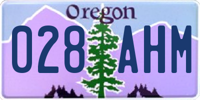 OR license plate 028AHM