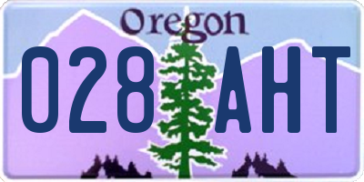 OR license plate 028AHT