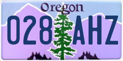 OR license plate 028AHZ