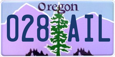 OR license plate 028AIL