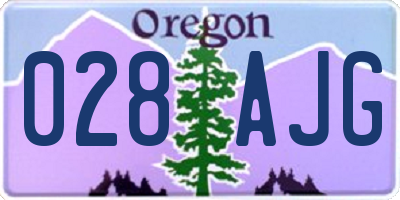 OR license plate 028AJG
