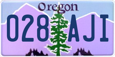 OR license plate 028AJI