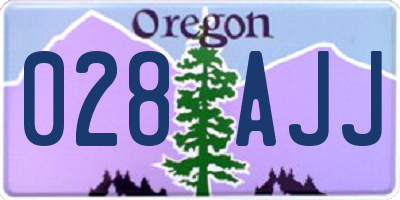 OR license plate 028AJJ