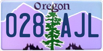 OR license plate 028AJL