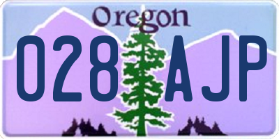 OR license plate 028AJP