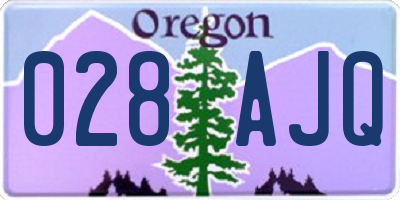 OR license plate 028AJQ