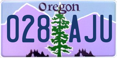 OR license plate 028AJU