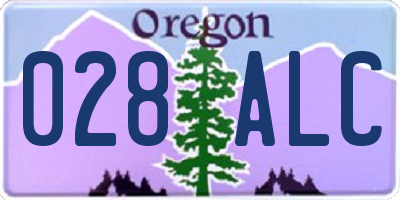 OR license plate 028ALC