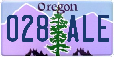 OR license plate 028ALE