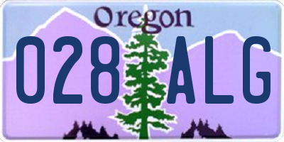 OR license plate 028ALG