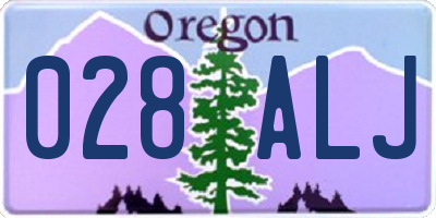 OR license plate 028ALJ