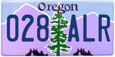 OR license plate 028ALR