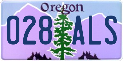 OR license plate 028ALS