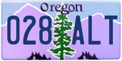 OR license plate 028ALT