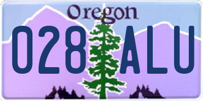 OR license plate 028ALU