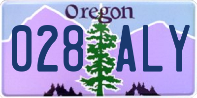 OR license plate 028ALY