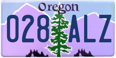 OR license plate 028ALZ