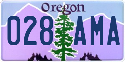 OR license plate 028AMA