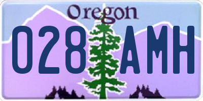 OR license plate 028AMH