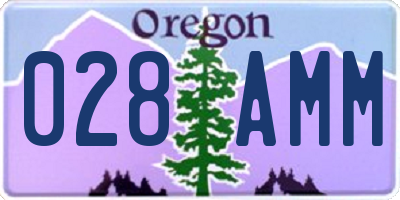 OR license plate 028AMM