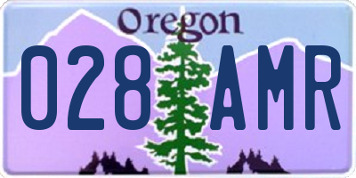OR license plate 028AMR