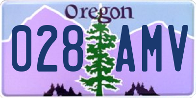 OR license plate 028AMV