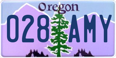 OR license plate 028AMY