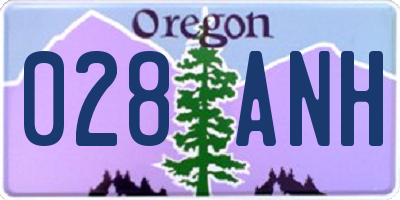 OR license plate 028ANH