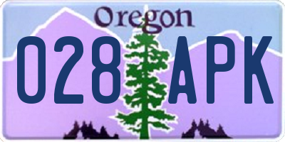 OR license plate 028APK