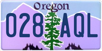 OR license plate 028AQL