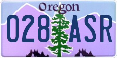 OR license plate 028ASR