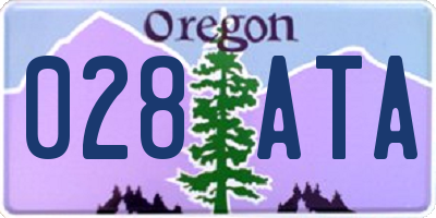 OR license plate 028ATA