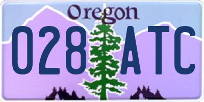 OR license plate 028ATC
