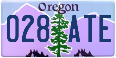 OR license plate 028ATE