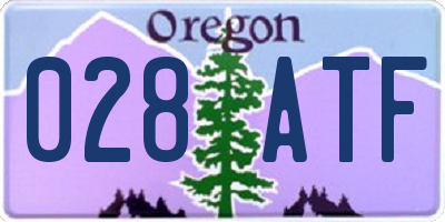 OR license plate 028ATF