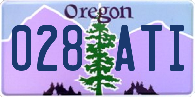 OR license plate 028ATI