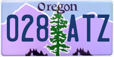 OR license plate 028ATZ