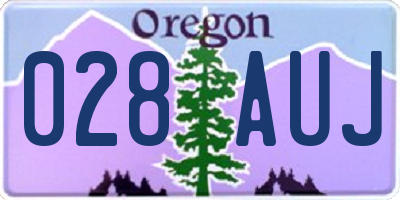 OR license plate 028AUJ